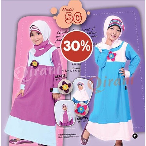 [Promo] QK 50 Gamis Muslim Qirani Kids   Salima Store Limited