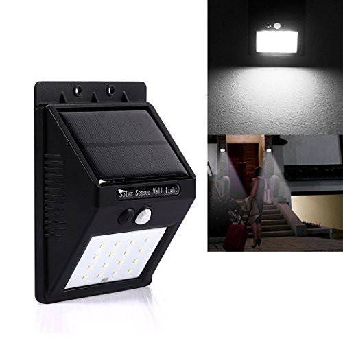 Lampu Solar Powered LED Wall Light / Lampu Sensor Matahari  20 LED Wall Light / Lampu Tenaga Surya