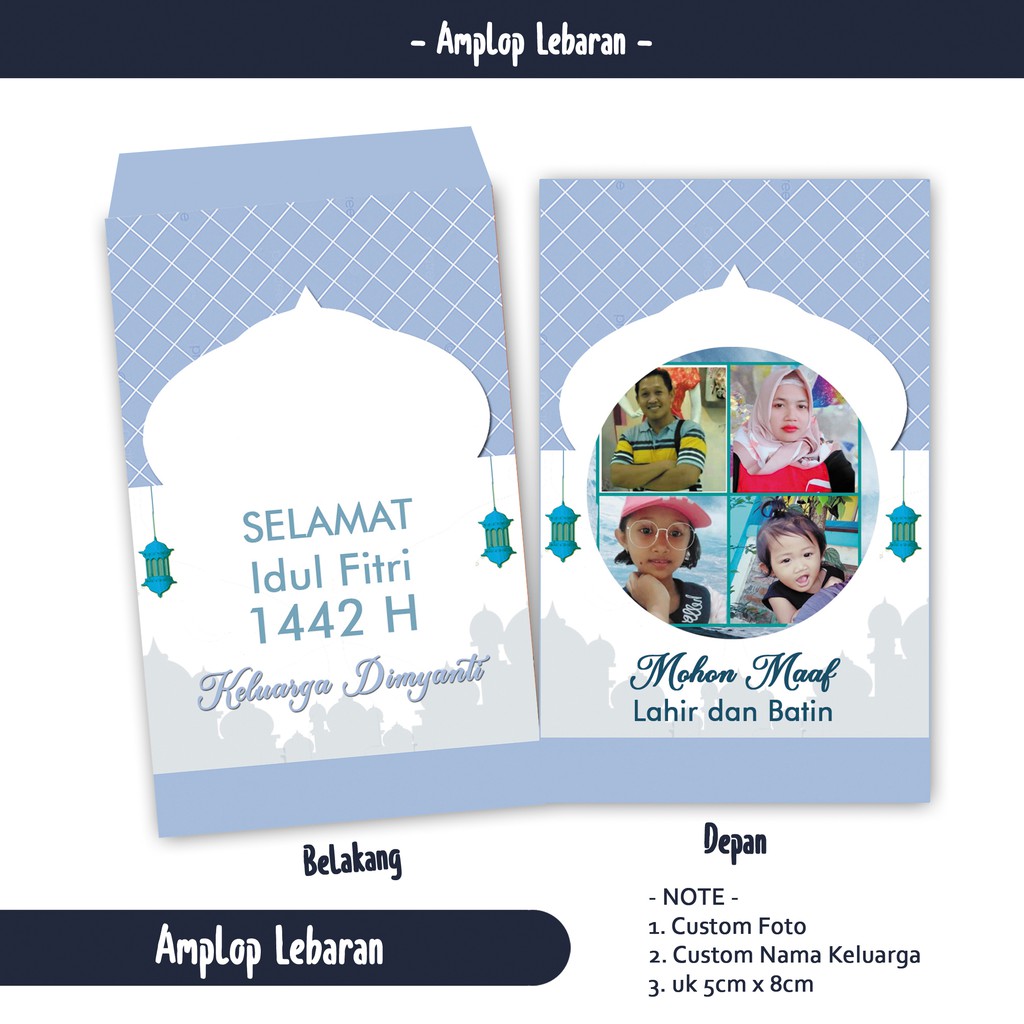AMPLOP LEBARAN CUSTOM FOTO 2021 / ANGPAO LEBARAN / AMPLOP IDUL FITRI CUSTOM FOTO