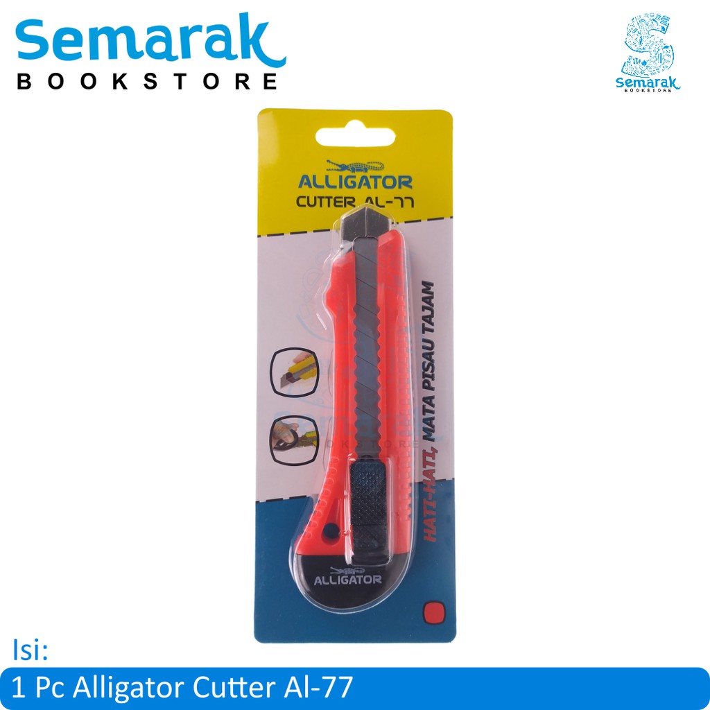 

Alligator AL-77 Cutter Besar Dengan Pengunci Geser - Merah