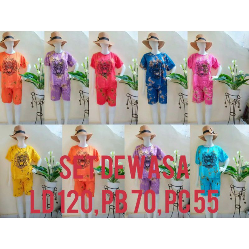 Setelan Baju Kaos Barong Gables Dewasa