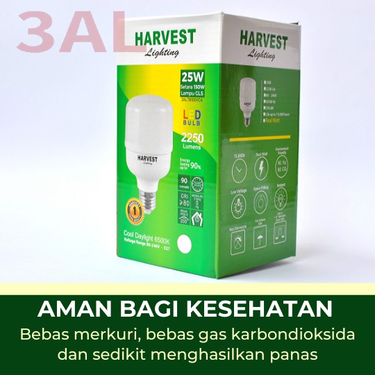 25W HARVEST LIGHTING Lampu Kapsul LED T-Bulb 25 watt Lampu Hemat Energi Original Bersertifikat SNI dan Bergaransi