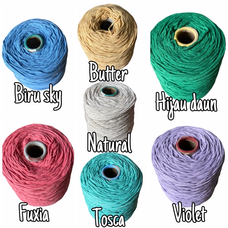 benang macrame size 2mm 1kg/ tali macrame