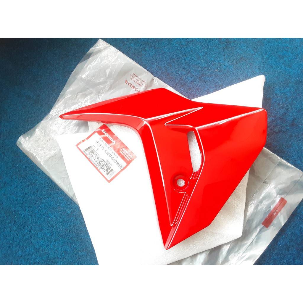 COVER SPAKBOR SAYAP KIRI KANAN MERAH BLADE 110 KARBU EDISI 2 ORI 61310KWB640WRD 61210KWB640WRD