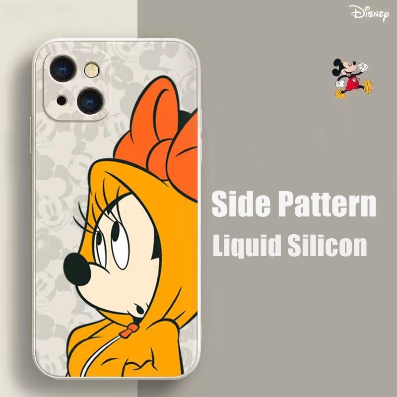 Mickey Minnie square case iphone 13 12 11 pro max Xs max XR 7 8 plus se2020 anti-fall soft case iphone couple