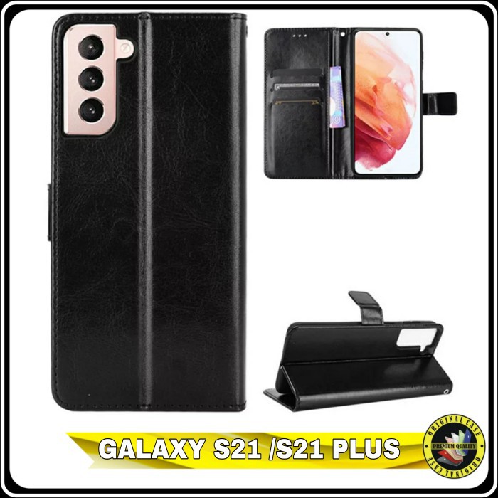 Casing Samsung Galaxy S21 S 21 Plus Case Dompet kulit Premium Cover