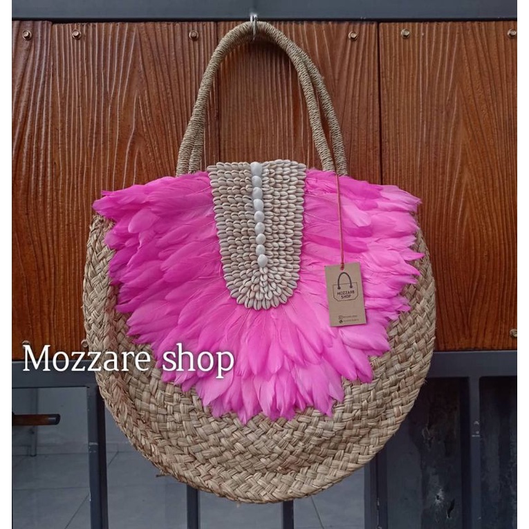 tas anyaman bali mendong bulu murah khas bali