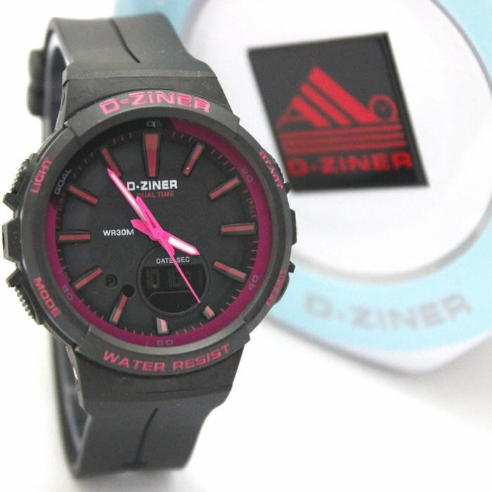 PA JAM TANGAN SPORT DUAL-TIME D-ZINER DZINER DZ-8242 ORIGINAL WATER RESSIST MURAH