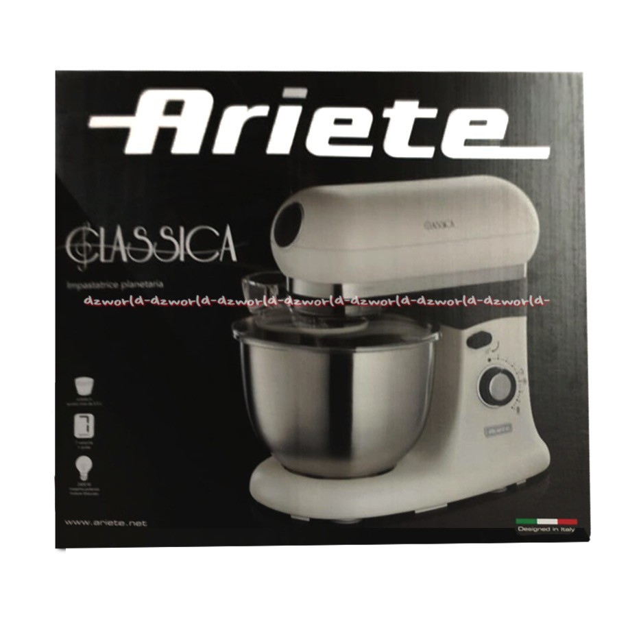 Ariete Vintage Alat Mixer 5,5 Liter Alat Pengaduk Kue Beige tosca