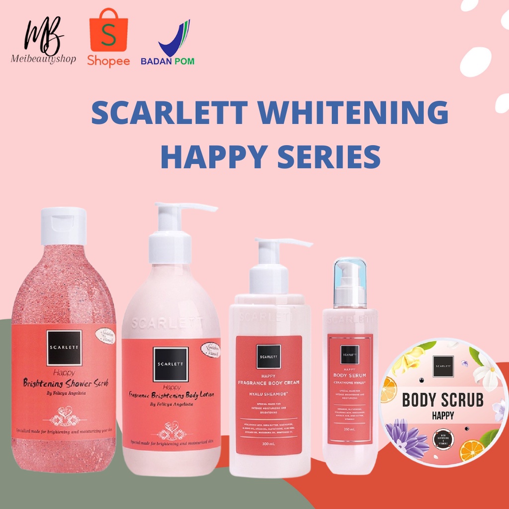 SCARLETT WHITENING HAPPY SERIES - HAPPY BODY CARE BPOM ORIGINAL