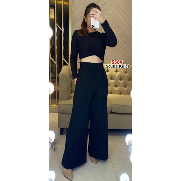 550# celana kulot highwaist fashion scuba