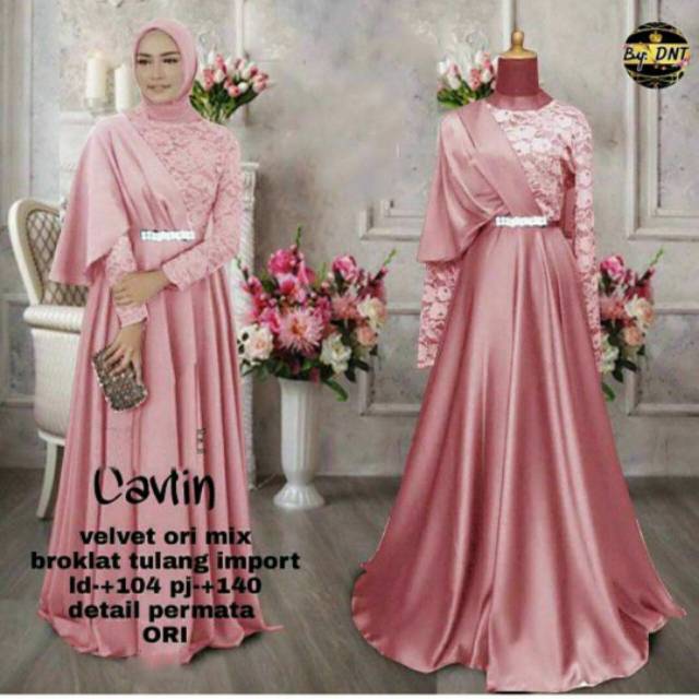 Gamis Lebaran 2020 Remaja Model Gamis Terbaru Ed Syari Mauras Bahan Mosscrepe Maxi Sleting