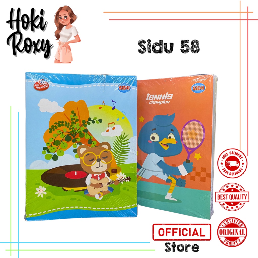 

10pcs Buku Tulis SIDU Garis 58 Lembar / 1pack Buku Tulis SIDU 58 Lembar