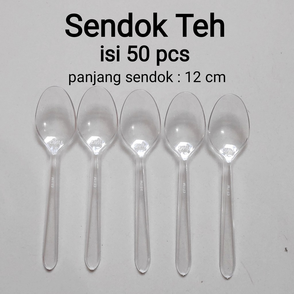 Sendok plastik bening kecil, Sendok teh, sendok eskrim, Sendok Bumbu