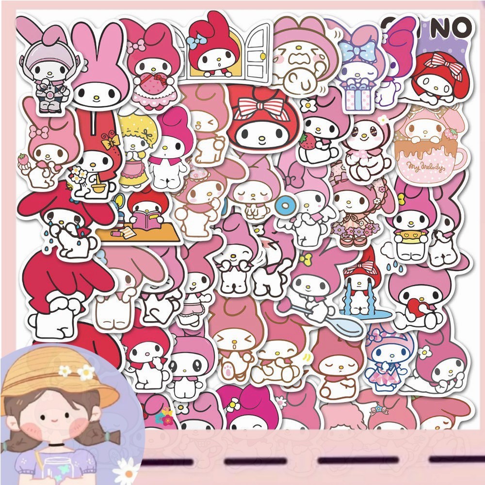 

PROMO50pcs Stiker Desain Kartun Melody Warna Pink Untuk Hadiah Anak