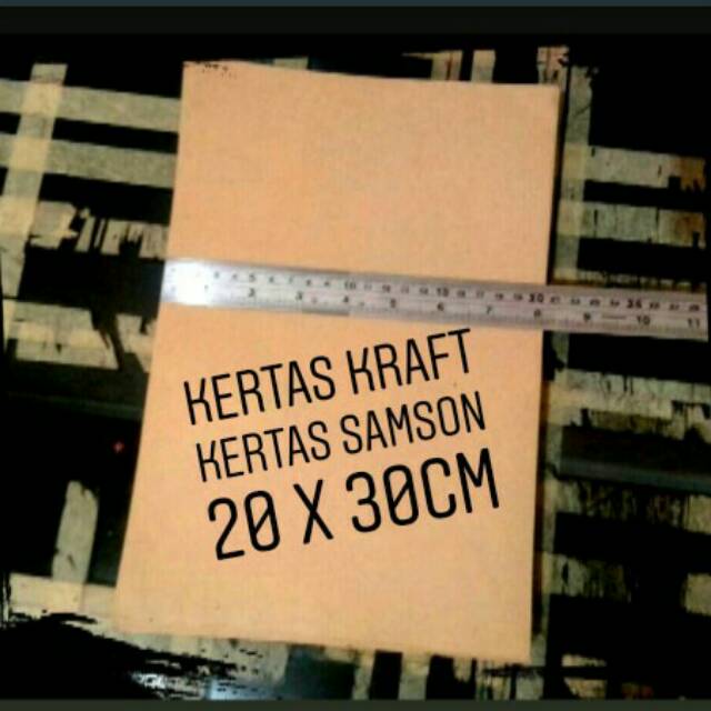 

Kertas kraft samson coklat eceran 80gsm, uk.20x30cm