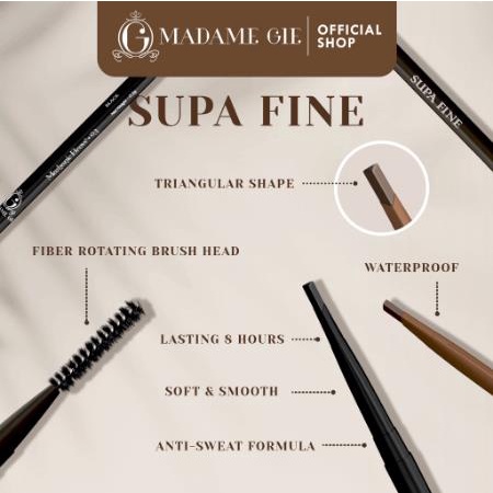 * NCC * Madame Gie Supa Fine Thin Eyebrow Mechanic Brow Pensil Alis Make Up