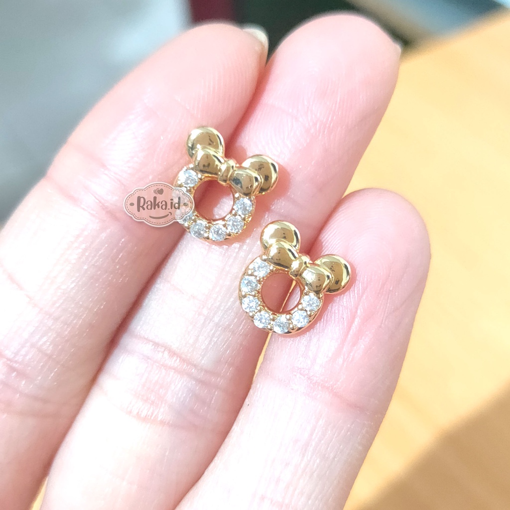 RAKA Acc - Anting Stud / Tusuk Kepala Mickey Perhiasan Aksesoris Wanita 170