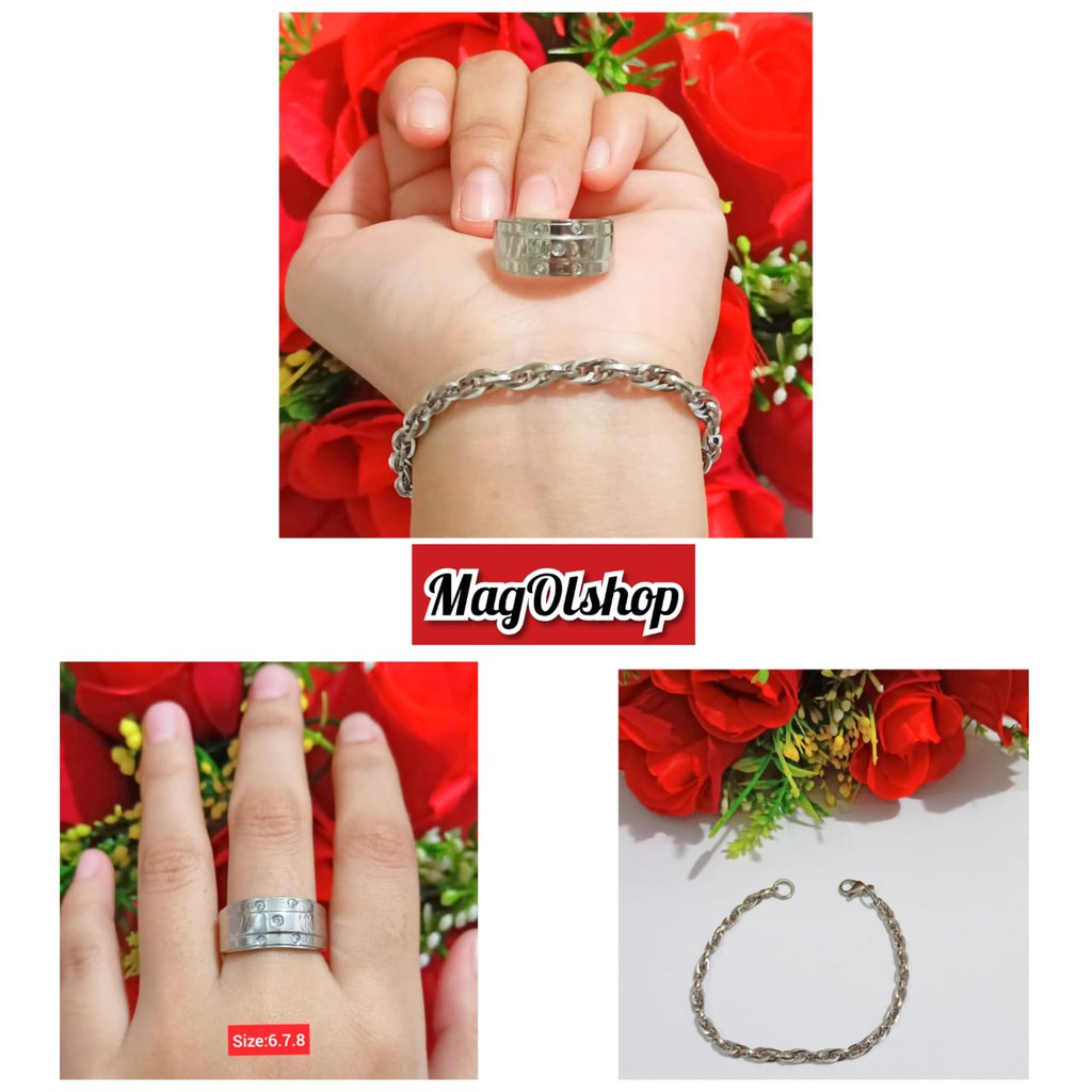Gelang Dewasa Free Cincin Titanium