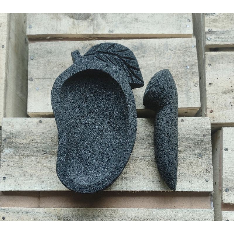 Cobek Batu Karakter Mangga // Cobek Batu Asli Mangga