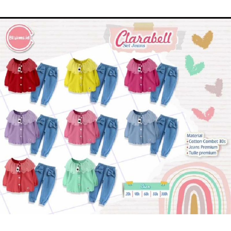 CLARABELL SET JEANS by BLOOMS.ID izzi.kids