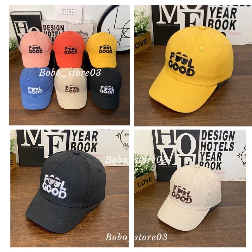 TOPI BASEBALL ANAK FASHION HAT TOPI MOTIF LUCU BORDIR UNISEX TOPI MOTIF FEEL GOOD