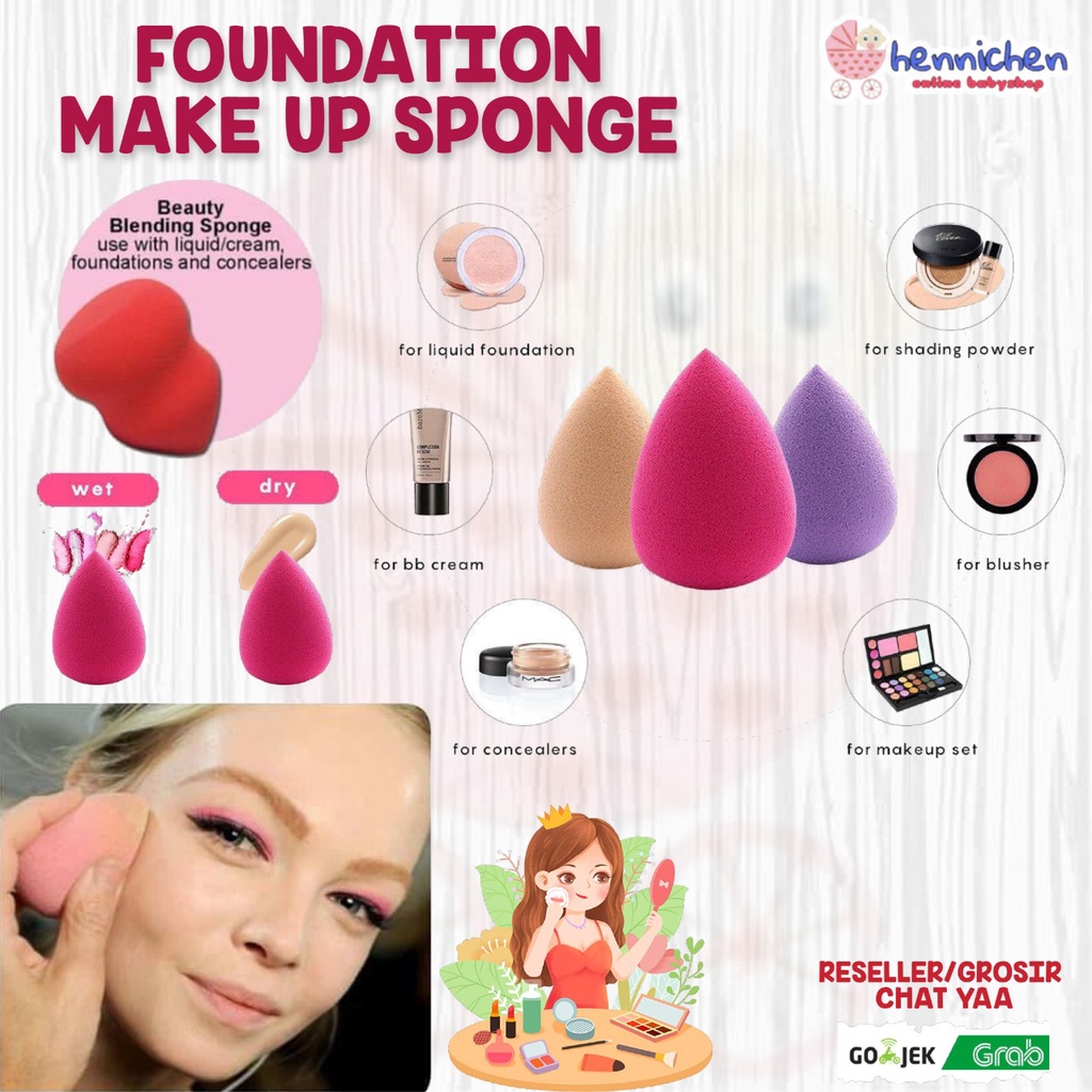 Soft Spons Beauty Blender Lembut Untuk Foundation Make Up Sponge