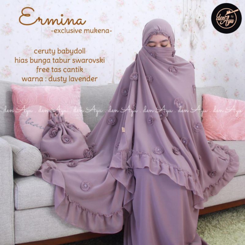 Mukena exclusive Ceruty / Mukena Ermina by Den Ayu