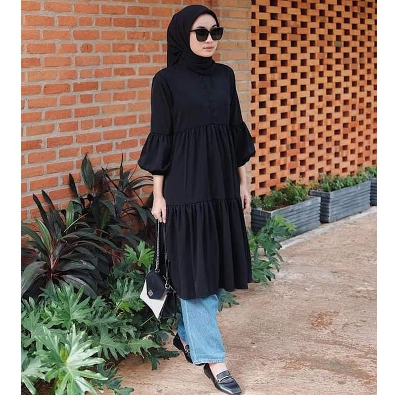 Setelan Baju Tunik Wanita Remaja Kekinian Muslim Jumbo One Setelan Baju Tunik Wanita Remaja Kekinian Muslim Jumbo One