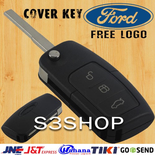 Casing Cover Kunci Lipat Flip Key Ford Fiesta Focus 3 Tombol