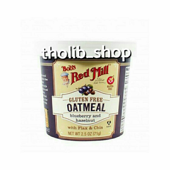 

Bob's red mill gluten free oatmeal blueberry & hazelnut 71gr