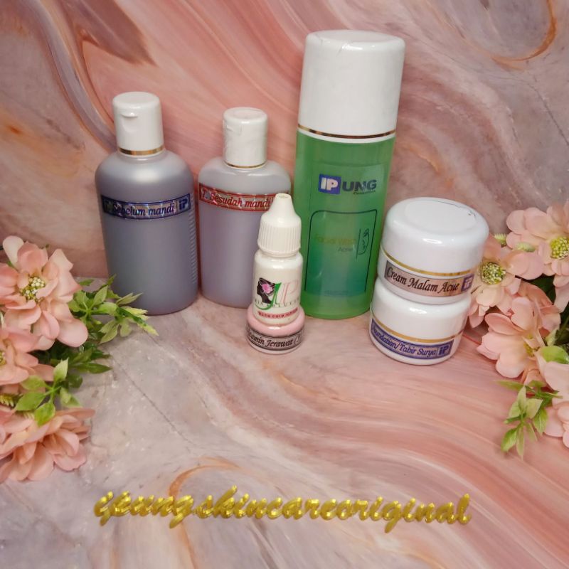 [ORIGINAL] Paket Komplit Penyembuhan Jerawat & Bruntusan Plus Brightening iP/IPUNG Skincare Original