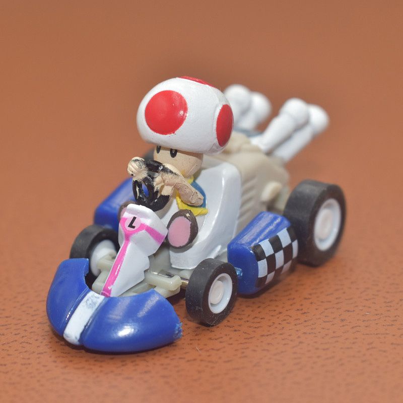 5.5cm Super Mario Bros Kart Pull Back Car Figures Action Figure Doll Kids Toys 6 PCS Collectibles