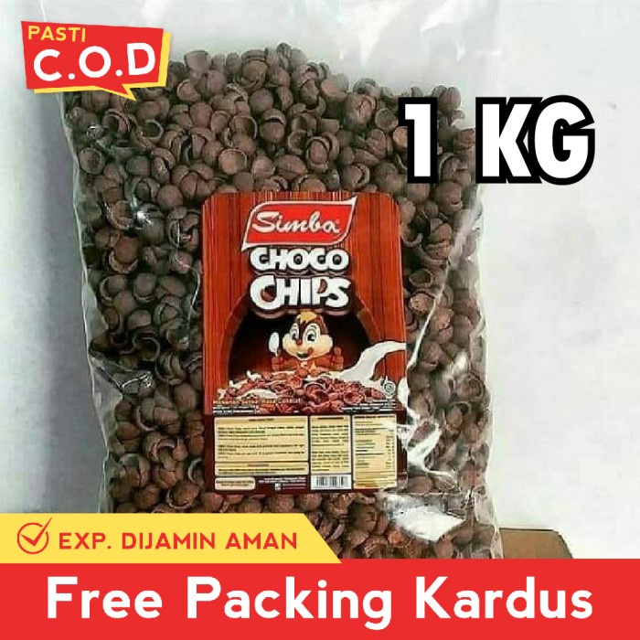 

snack kiloan KOKO KRUNCH CHOCO CHIPS 1 KG makanan ringan camilan - Choco Chips 1KG