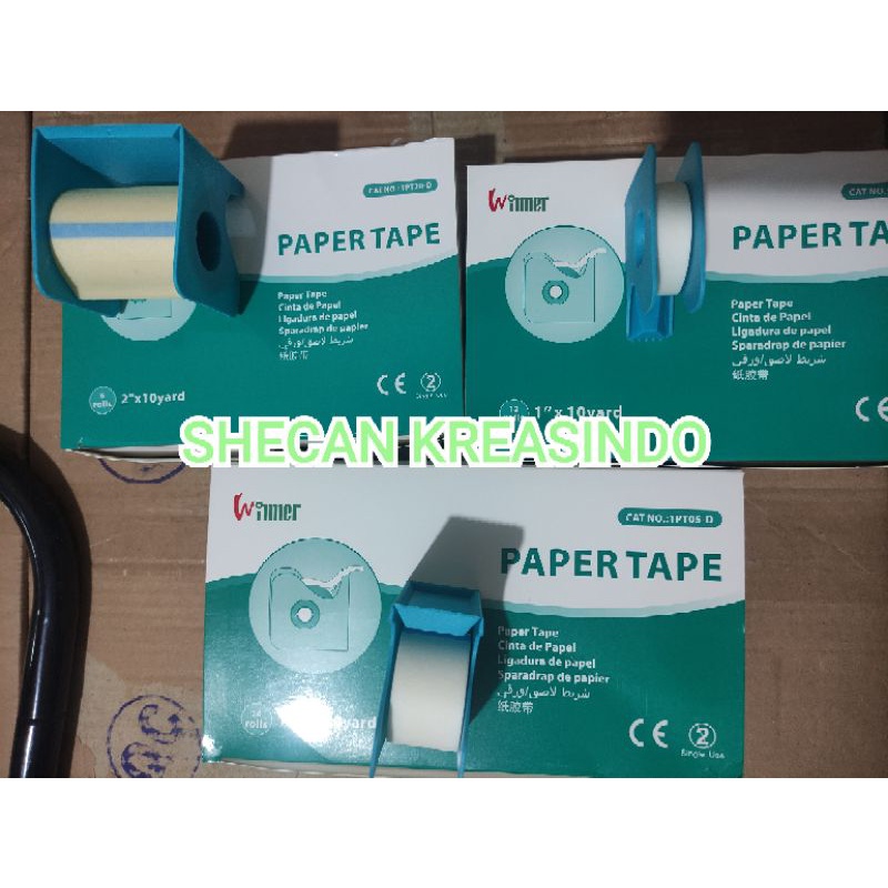 LIKE MICROPORE ISOPORE PLESTER winner 1/2 inchi , 1 inchi , 2 inchi panjang 10 yard / paper tape