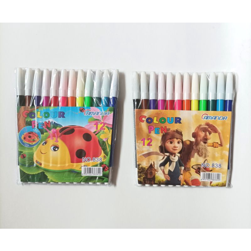 Spidol Set mewarnai  isi 12 warna murah - Colour Pen