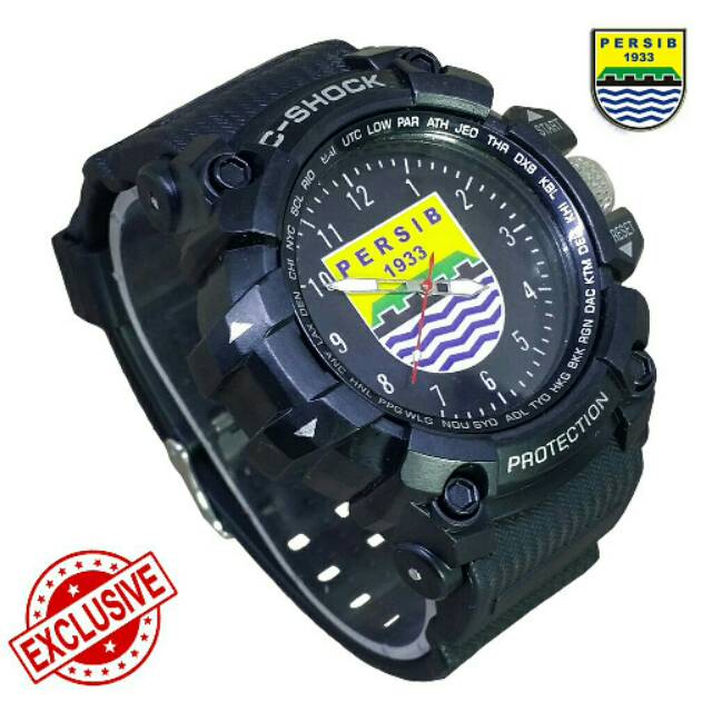 (3 Pilihan Logo Persib) Jam Persib Outdoor Full Black