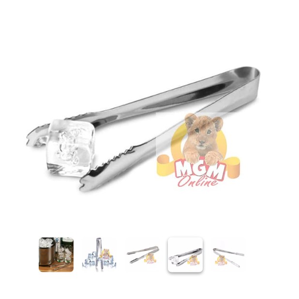 Ice Tong 6&quot; Stainless Penjepit Es Batu / Capitan Makanan Salad