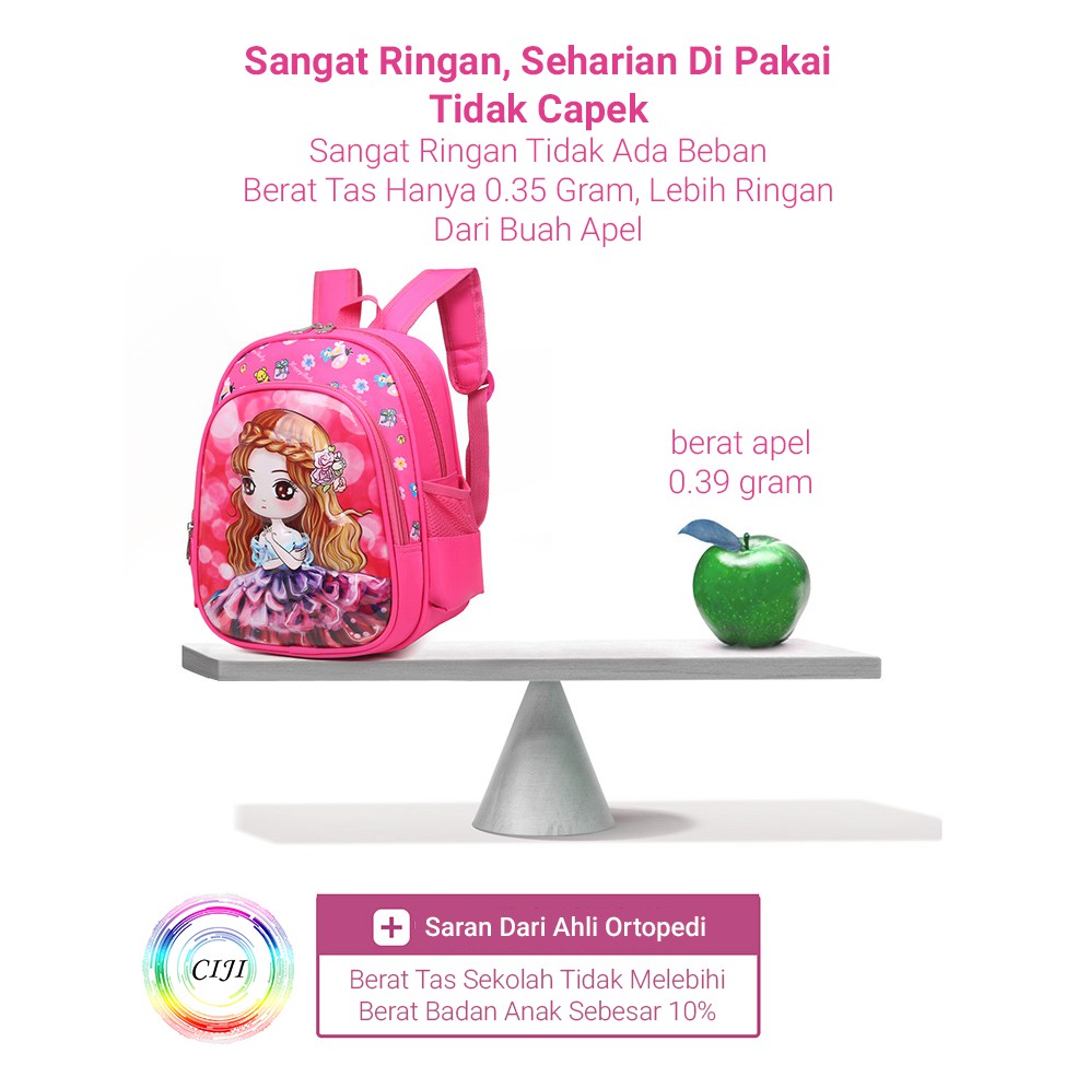 CJBP TINO Tas Ransel Anak Anak Timbul / Backpack / Tas Sekolah Anak dengan Banyak Motif Unik dan Lucu