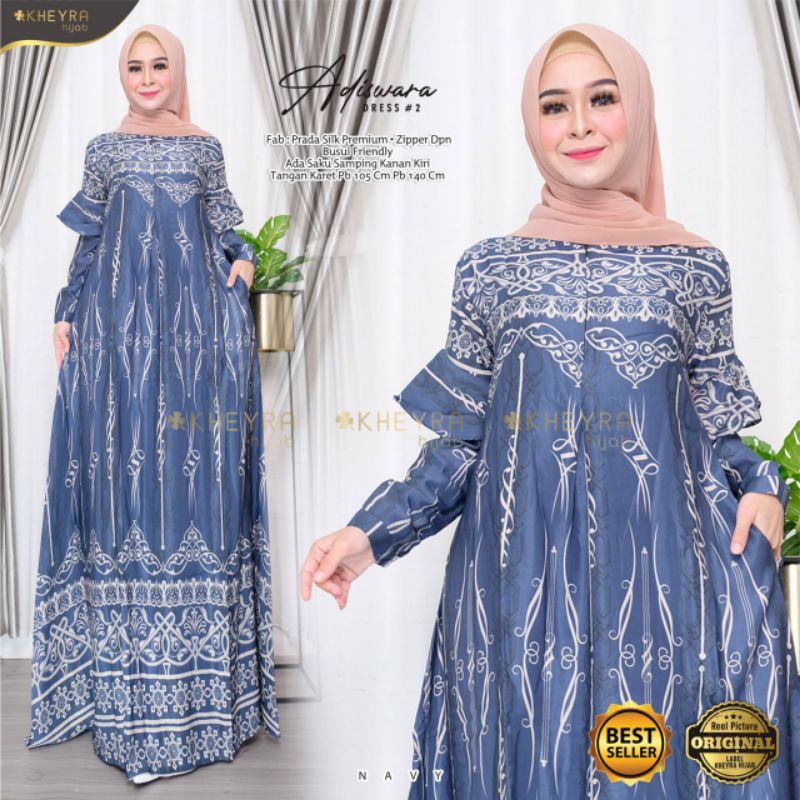 Adiswara Dress 2 by Kheyra Gamis Syari Sultan Mewah