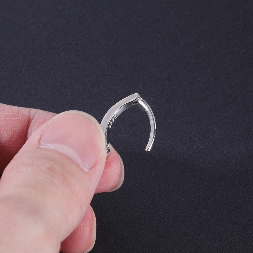 1 PC Cincin Tindik Pusar Model Barbel Kristal Bahan Ukuran 8 / 10 / 12mm