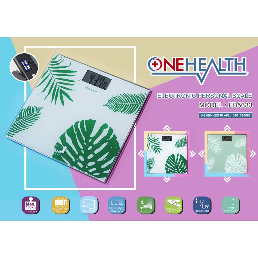 Jual Timbangan Badan Digital Onehealth Model Eb Electronic Personal Scale Shopee Indonesia