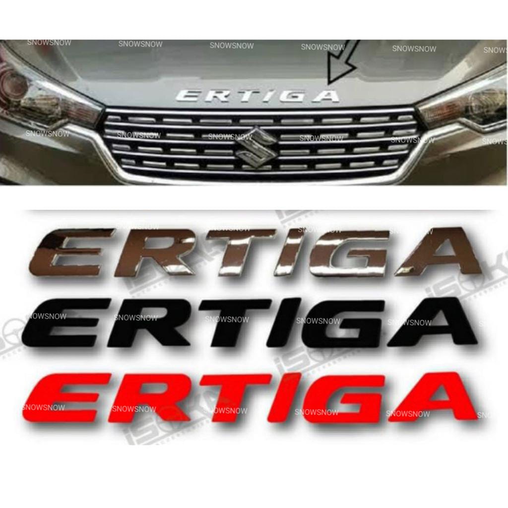 Emblem Kap Mesin Suzuki Ertiga Hitam Merah Chrome