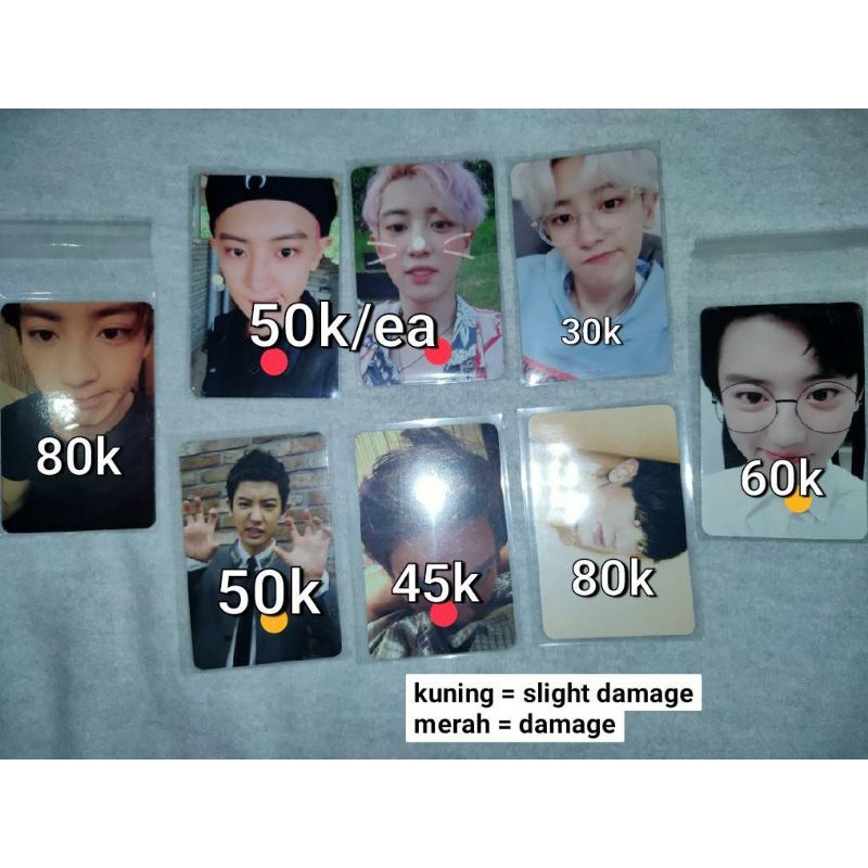 EXO PHOTOCARD CHANYEOL SEHUN BAEKHYUN DMUMT, GROWL, SFY, EXODUS, KOKOBOP