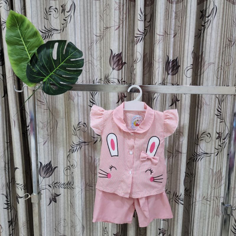 Baju bayi perempuan stelan celana baby shop