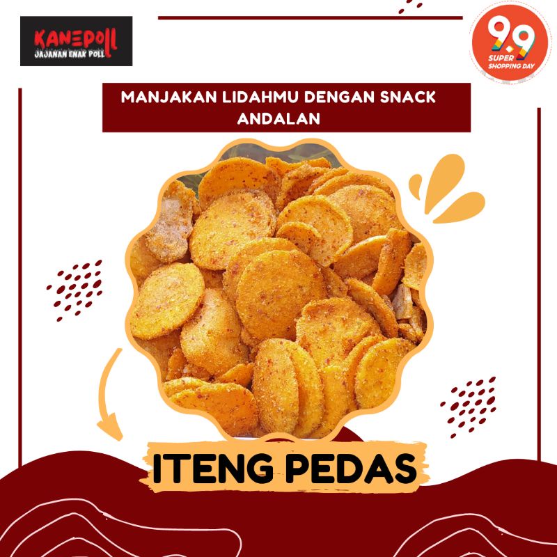 IDIK ITENG PEDAS (KEMASAN BOX) - JAJANAN ENAK POLL (KANEPOLL)