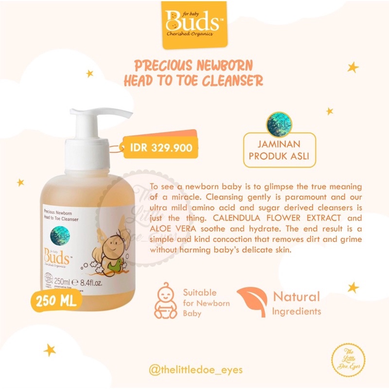 [READY] Buds Precious Newborn Head to Toe Cleanser