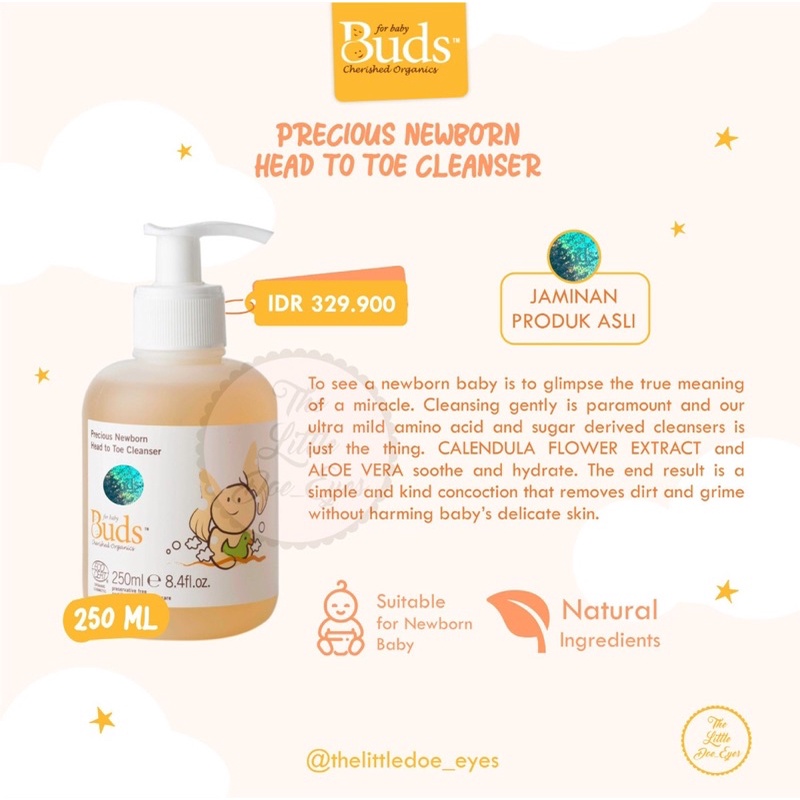 [READY] Buds Precious Newborn Head to Toe Cleanser