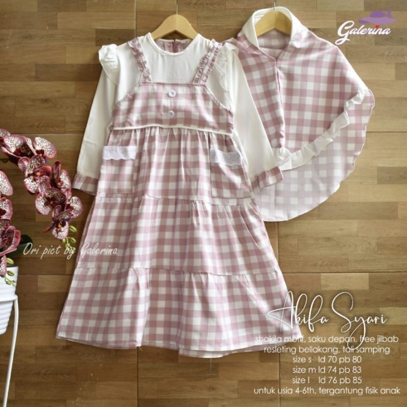 Akifa Syar'i Anak + Jilbab |Usia 4-6 tahun tergantung fisik anak