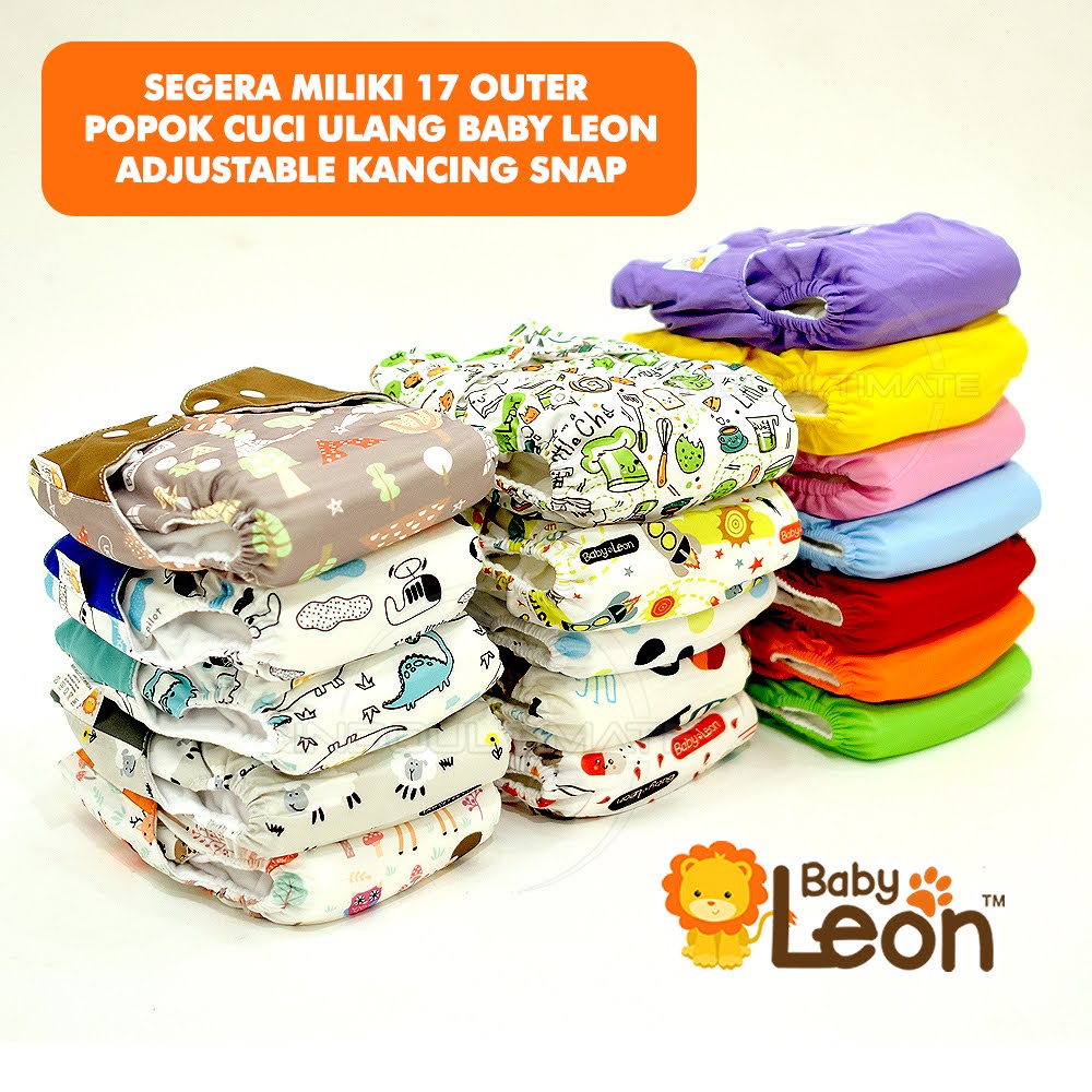 Clodi Jumbo XL-Reguler Size Popok Bayi Cloth Diaper BABY LEON Clodi Kain Cuci Ulang Baru Lahir New born Murah Clodi Bayi Popok Kain Celana Baru Lahir New Born